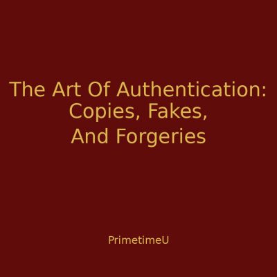 10/13 - 1:00pm ET - The Art Of Authentication: Copies, Fakes, And Forgeries